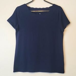 Talbots Scalloped Shirt